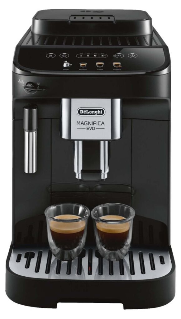 De'Longhi De’Longhi Magnifica Evo ECAM290.22.B, Espressomaschine, 1,8 l, Kaffeebohnen, Gemahlener Kaffee, Eingebautes Mahlwerk, 1450 W, Schwarz
