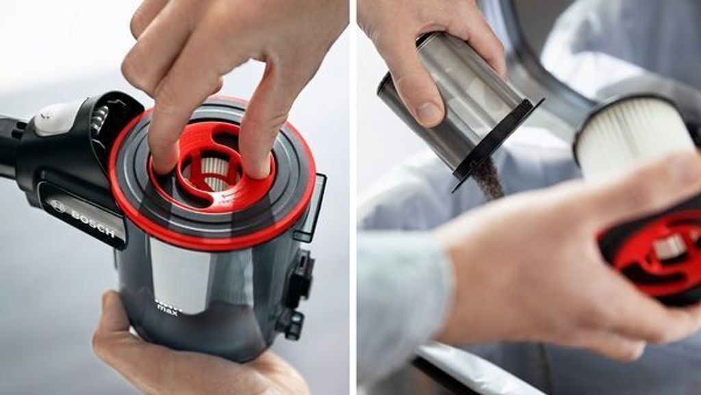 Bosch BCS712E, Stabstaubsauger, Beutellos, Schwarz, 0,3 l, 82 dB, Akku
