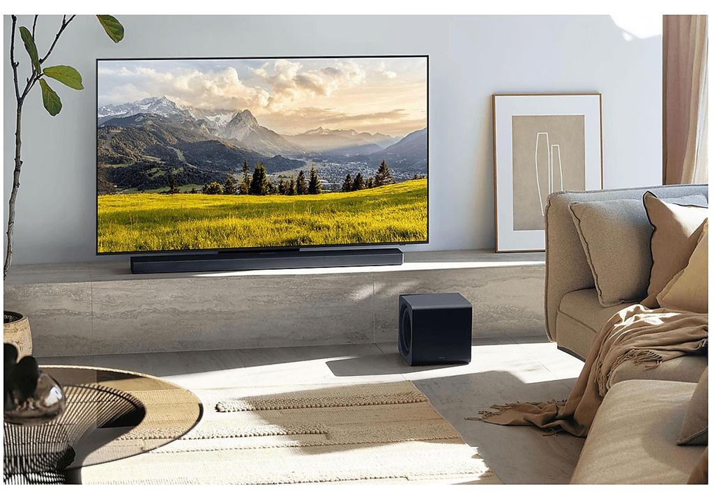 Samsung Q - Serie Soundbar HW - QS710GF 3.1.2 - Kanal Subwoofer (2025), 3.1.2 Kanäle, DTS Virtual:X, Dolby Atmos, Dolby TrueHD, Adaptiv, Game Pro, Standard, Surround Sound Erweiterung, Kabellos, Schwarz, AAC, AIFF, FLAC, LPCM, MP3, OGG, WAV