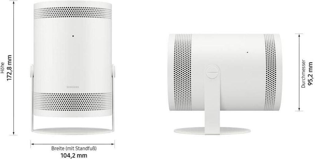 Samsung The Freestyle 2nd Gen., 1080p (1920x1080), 762 - 2540 mm (30 - 100"), Auto, Wi - Fi 5 (802.11ac), High Dynamic Range 10+ (HDR10 Plus), Hybrid Log - Gamma (HLG), Samsung TV Plus