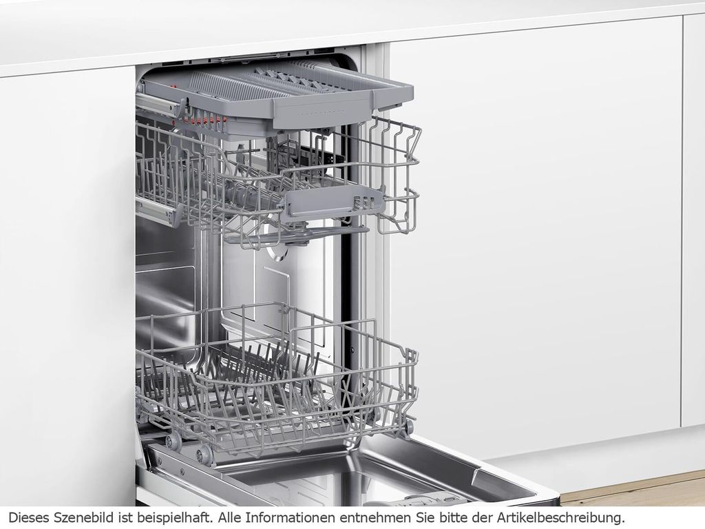 Bosch Serie 4 SPU4HMS10E, Unterbau, Single (45 cm breit), Edelstahl, Schwarz, Tasten, 1,75 m