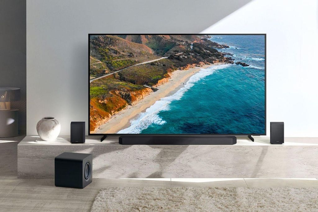 Samsung Q - series Q - Serie Soundbar HW - Q935GF 9.1.4 - Kanal Subwoofer & Rücklautsprecher (2025), 9.1.4 Kanäle, DTS Digital Surround, DTS:X, Dolby Atmos, Dolby Digital, Dolby TrueHD, Game Pro, Kabellos, Separat, Schwarz, Titan