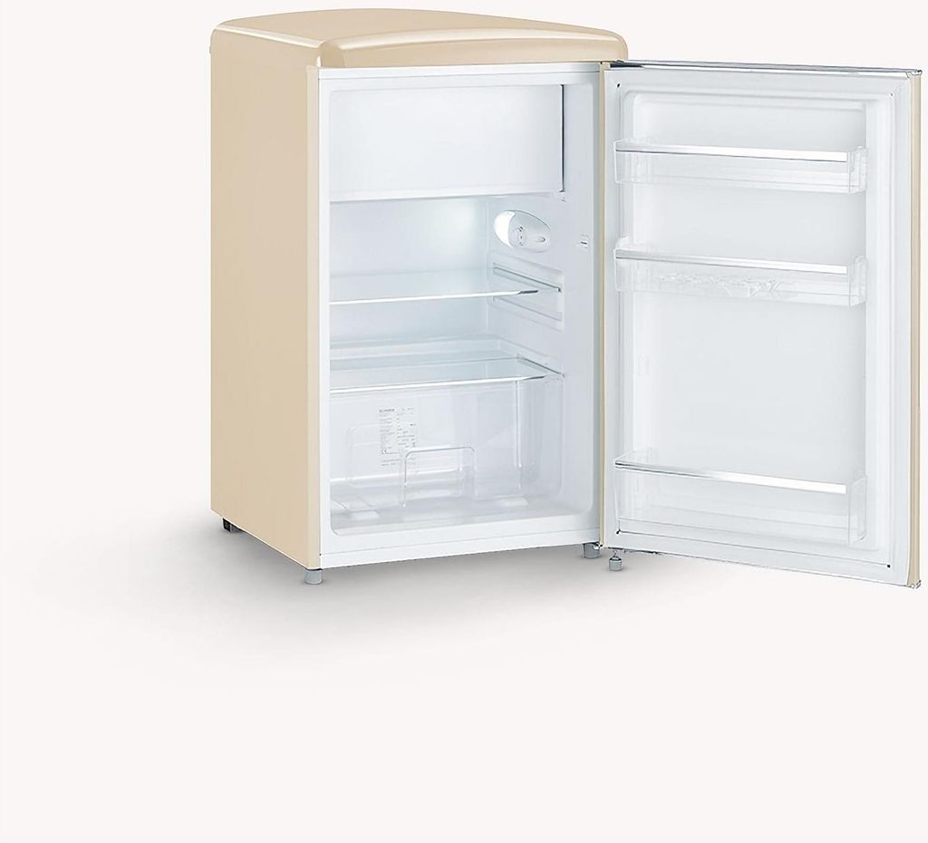 SEVERIN Retro Tischkühlschrank RKS 8833 aus Kunststoff, creme Kühlschrank Gefrierkombination Retro Kühlschrank Led Kühlschrank Kühlschrank Gefrierfach