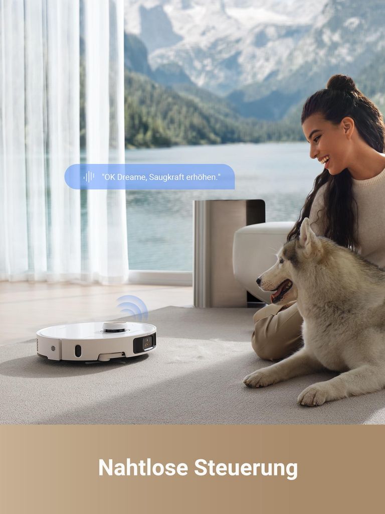 Dreame L40 Ultra Roboter Staubsauger mit Wischfunktion,11KPa Saugleistung,65°C selbstreinigendem,0 tangle Bürste,Obstacle Avoidance,All - in - One - Dock