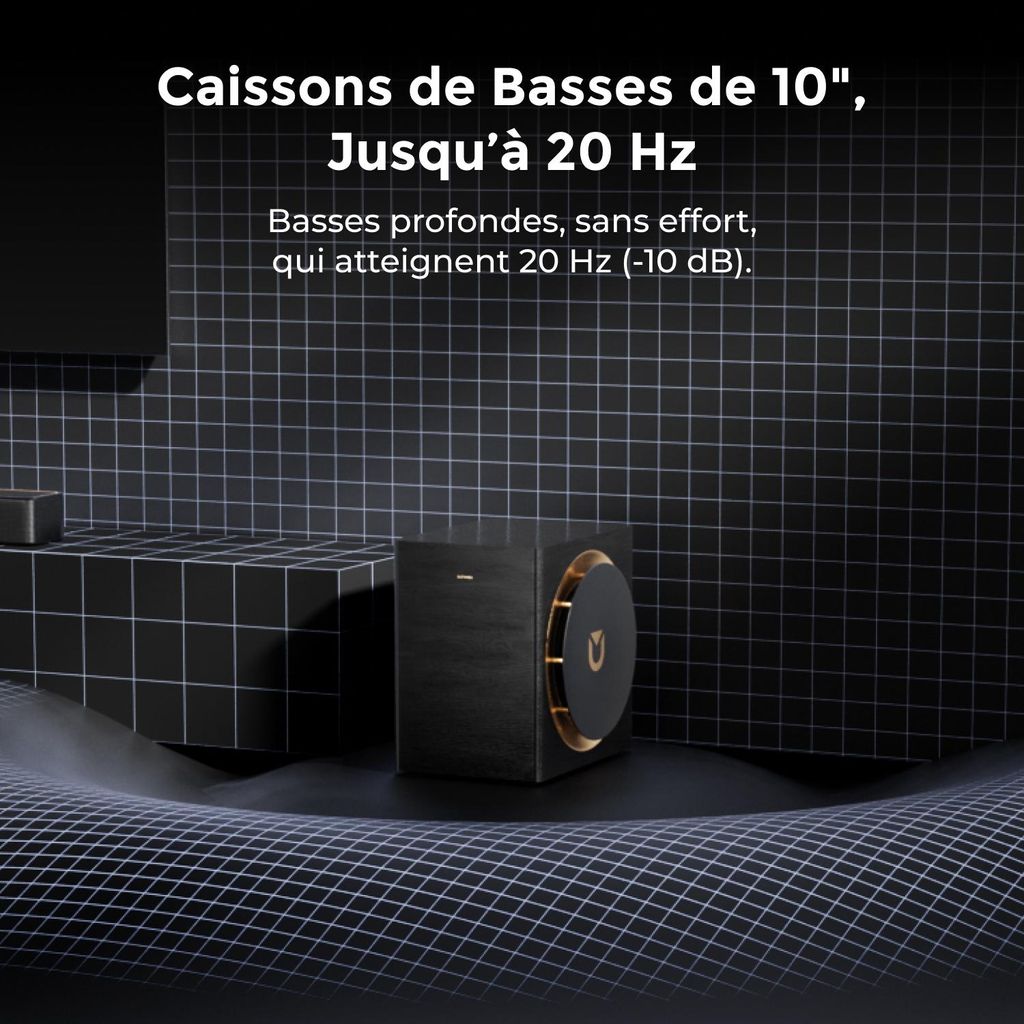 Ultimea Skywave X100 9.1.6 Soundbar mit 10'' Subwoofer, Dolby Atmos, DTS:X, 1500 W, Surround Sound System für Heimkino und TV, 8K HDR - Passthrough