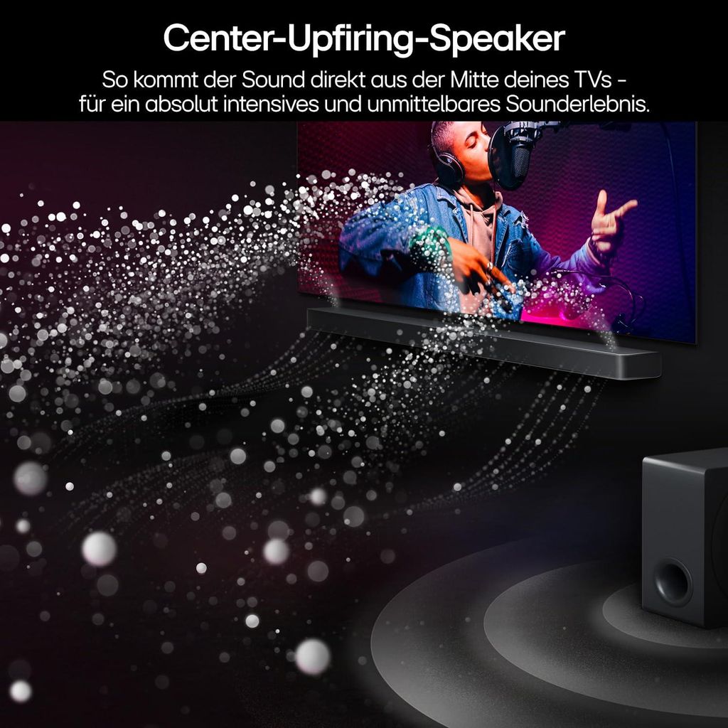 LG DS80TR, 5.1.3 Kanäle, 580 W, DTS Digital Surround, DTS:X, Dolby Atmos, Dolby Digital, AI Sound Pro, Bass Blast, Bass Blast+, Musik, Sport, 96 kHz, 220 W
