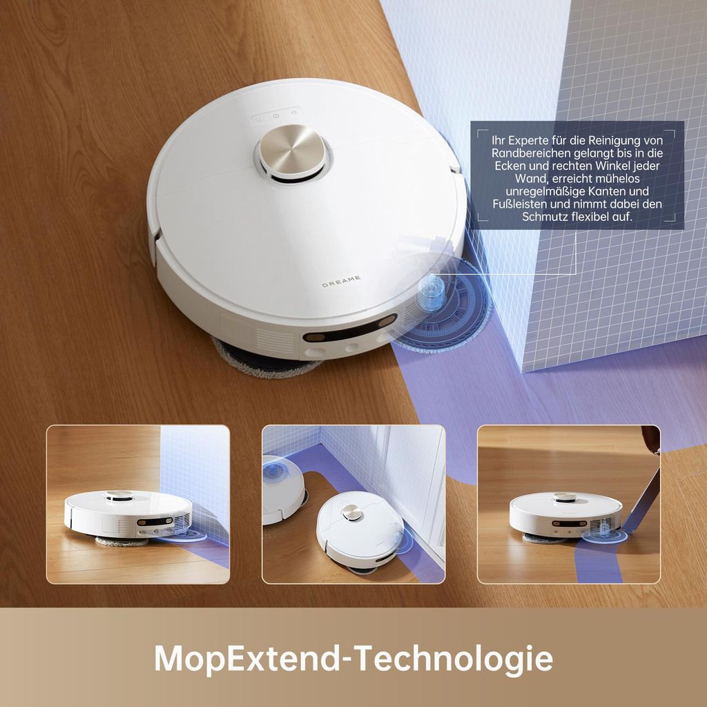 Dreame L10s Pro Ultra Heat Roboter Saugroboter mit Wischfunktion,Automatische Moppreinigung,heißem Wasser,7000Pa,Doppelte Mopp - und Bodenreinigung