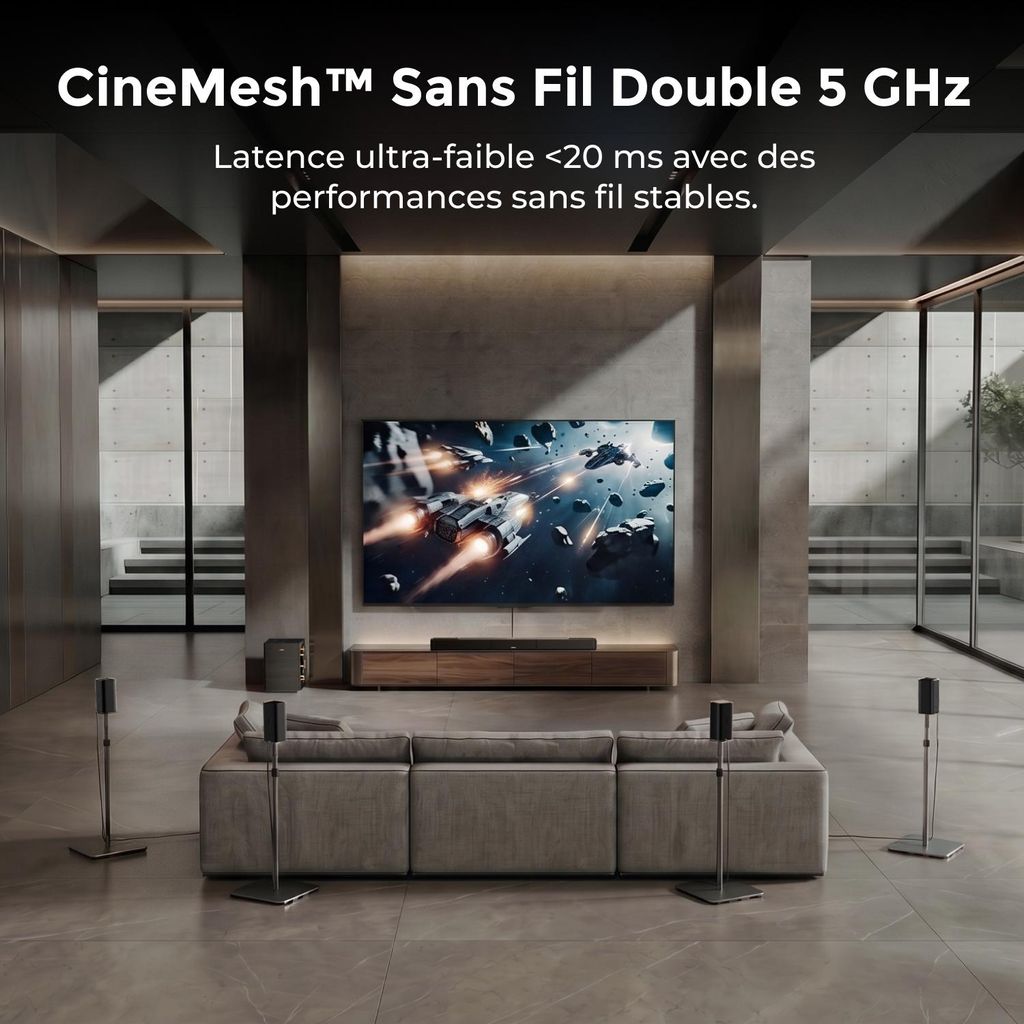 Ultimea Skywave X100 9.1.6 Soundbar mit 10'' Subwoofer, Dolby Atmos, DTS:X, 1500 W, Surround Sound System für Heimkino und TV, 8K HDR - Passthrough