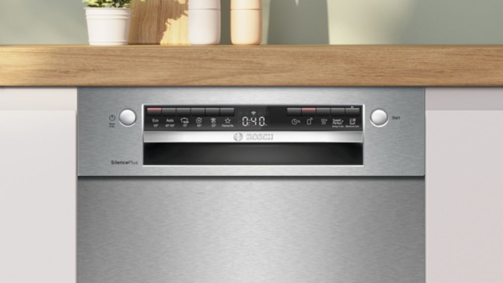 Bosch Serie 4 SPU4HMS10E, Unterbau, Single (45 cm breit), Edelstahl, Schwarz, Tasten, 1,75 m