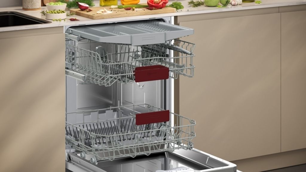 Neff N 50, Voll integriert, Standardgröße (60 cm), Silber, Weiß, Tasten, Kabellos, LED