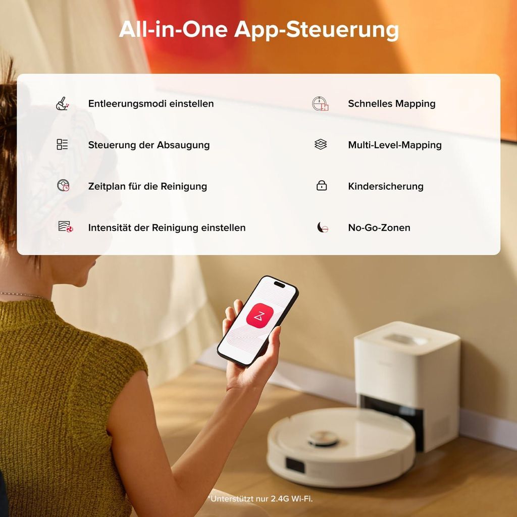 roborock Q10 S5+ Set Staubsauger Roboter, 10.000 Pa(Upgrade von S8 Plus), Dual Anti - Tangle System, Auto Lifting Mopping, Ideal für Tierhaare (Weiß)