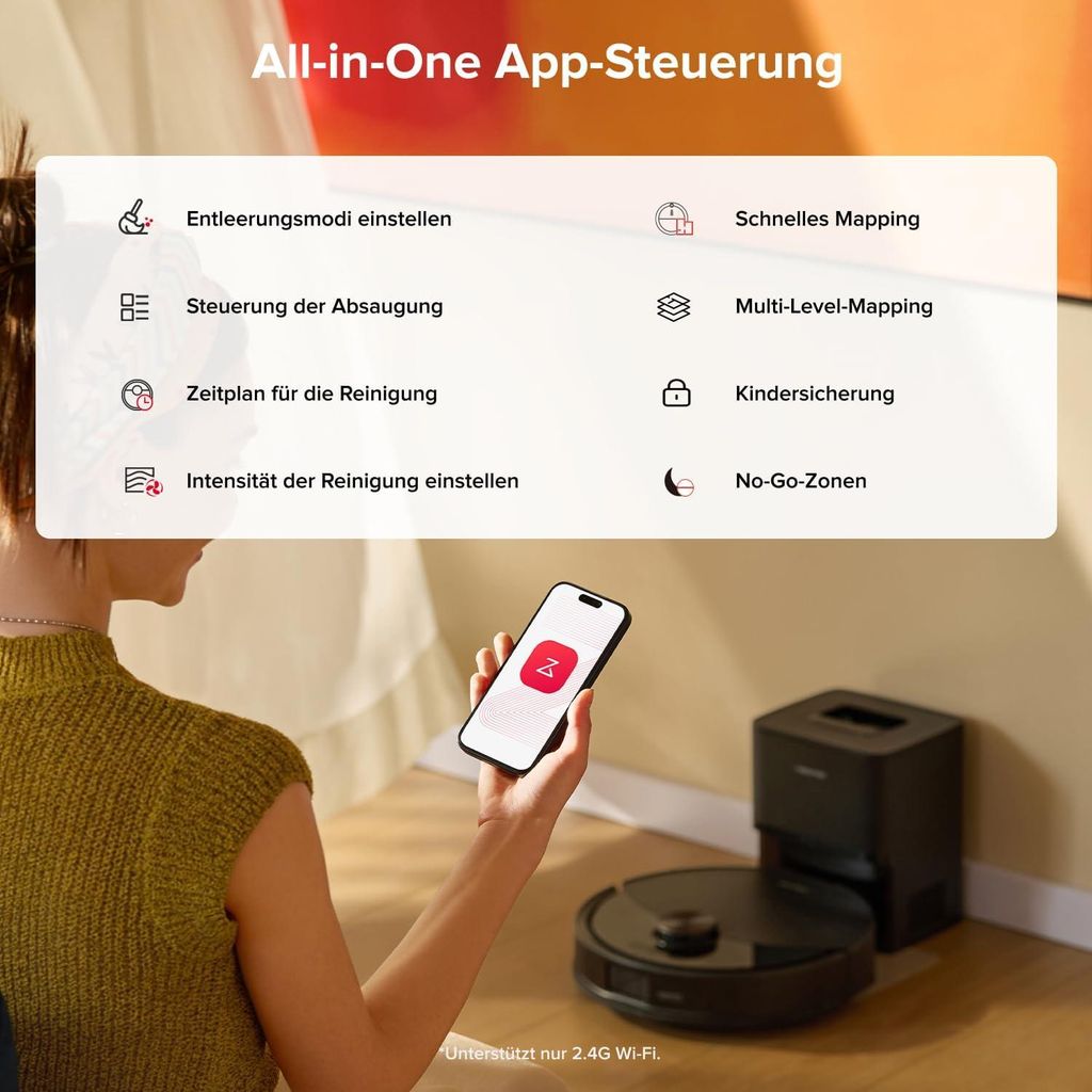 roborock Q10 S5+ Set Staubsauger Roboter, 10.000 Pa(Upgrade von S8 Plus), Dual Anti - Tangle System, Auto Lifting Mopping, Ideal für Tierhaare (Schwarz)