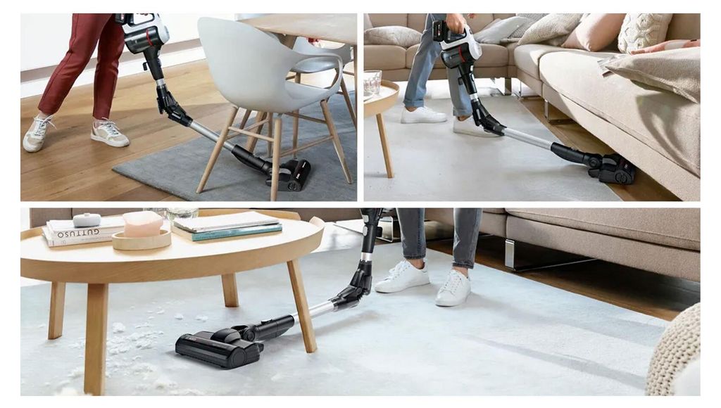 Bosch BSS715CARP, 2 - in - 1 - Stabstaubsauger, Beutellos, Schwarz, Silber, Weiß, 0,3 l, Trocken, Filterung