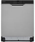 TELEFUNKEN Geschirrspüler Unterbau 60 cm, Spülmaschine Silber, 12 Maßgedecke, 6 Programme, AquaStop, 45 dB, GEU6012DI