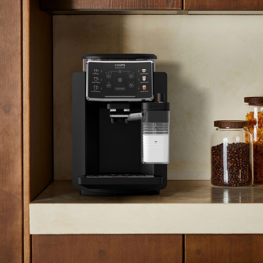 Krups EA9128D, Espressomaschine, Kaffeebohnen, Eingebautes Mahlwerk, Schwarz