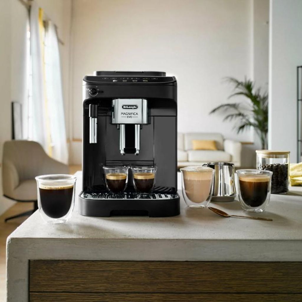 De'Longhi De’Longhi Magnifica Evo ECAM290.22.B, Espressomaschine, 1,8 l, Kaffeebohnen, Gemahlener Kaffee, Eingebautes Mahlwerk, 1450 W, Schwarz