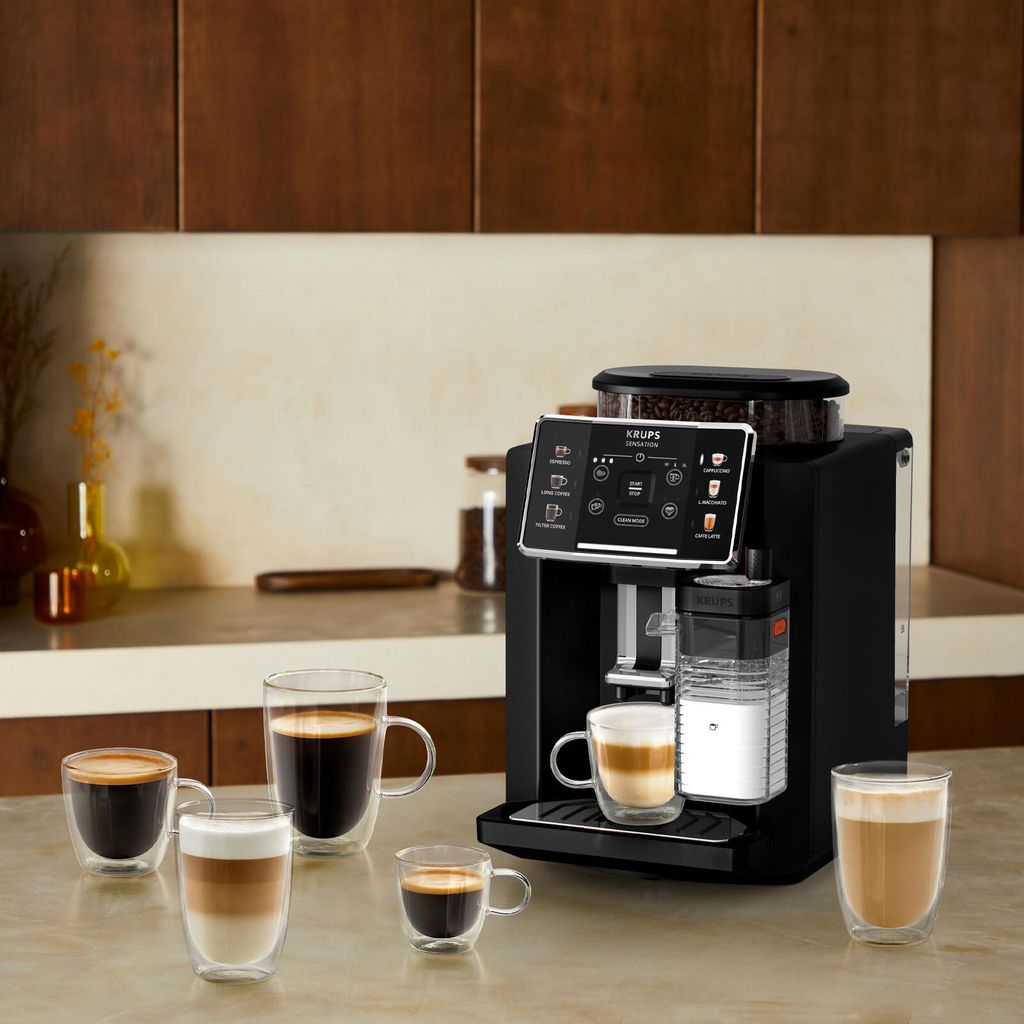 Krups EA9128D, Espressomaschine, Kaffeebohnen, Eingebautes Mahlwerk, Schwarz
