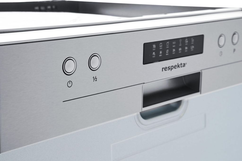 Respekta Einbaugeschirrspüler Kari, 60 cm, mit Display, teilintegriert, 12 Maßgedecke