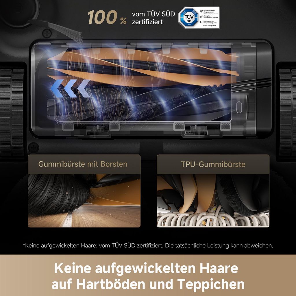 Dreame Staubsauger Roboter L40s Pro Ultra,Schwarz,DREAME,19000Pa Saugkraft,Selbstreinigende Ausfahrbare Wischmopps,Detangling DuoBrush,Hindernisvermeidung