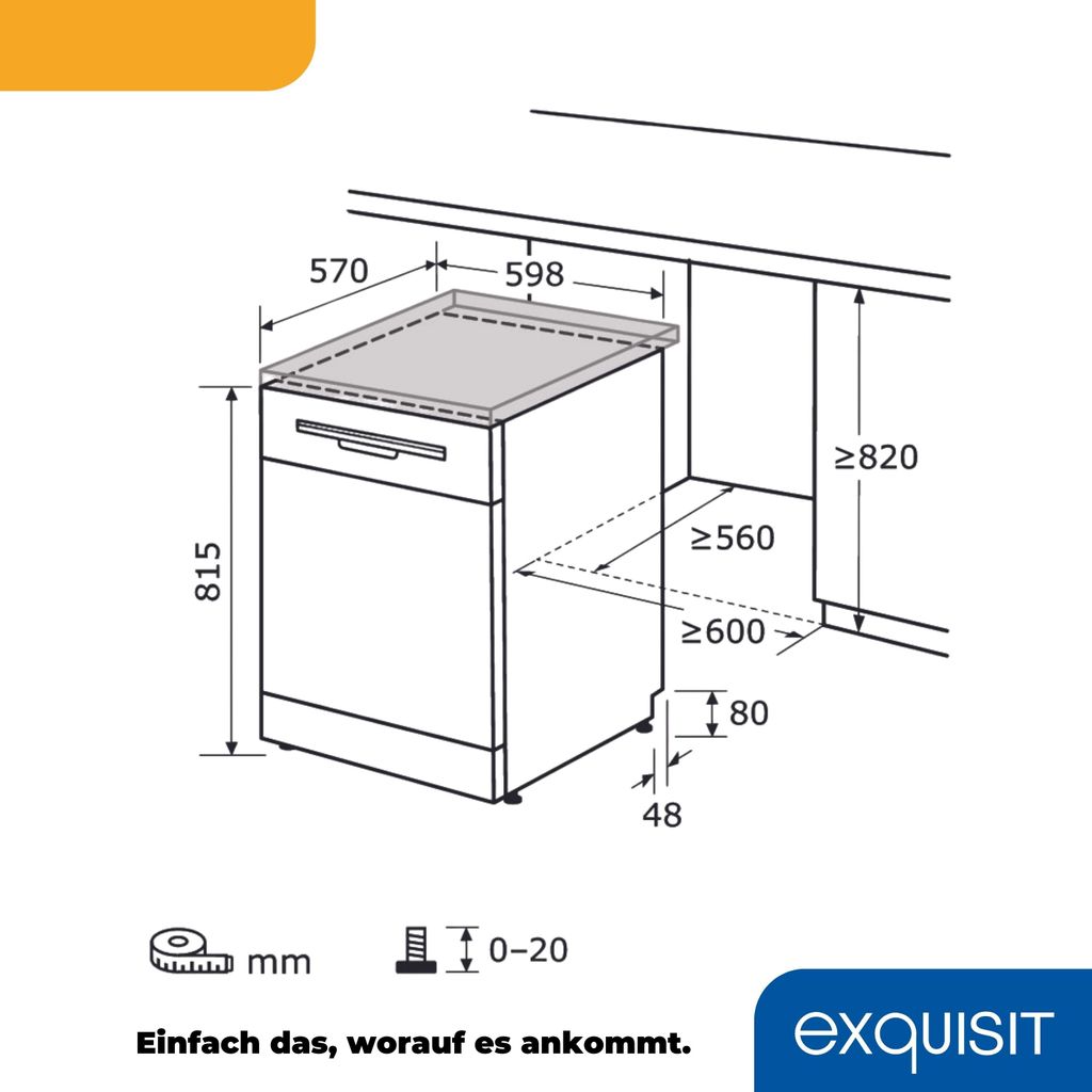 Exquisit Geschirrspüler GSP9614 - 030B weiss