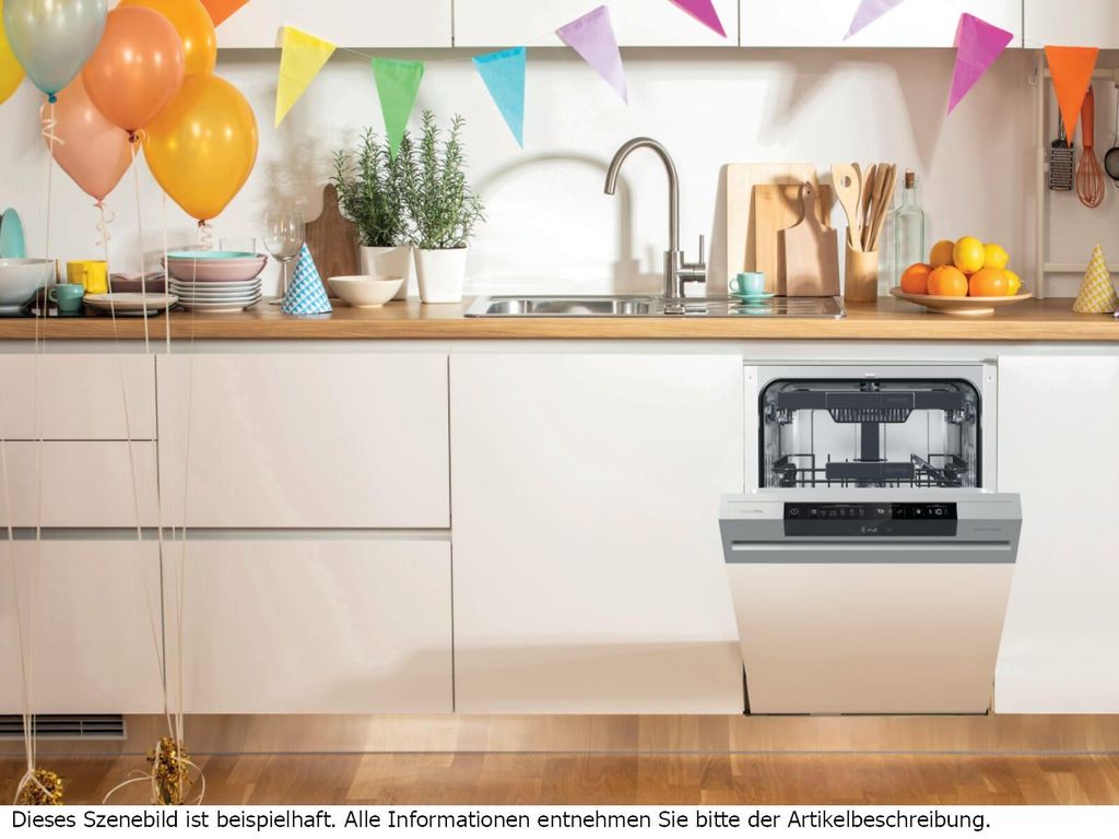 gorenje GI 561D 10 S Geschirrspüler 45 cm - Silber - Teilintegrierbar - 11 Maßgedecke - 45 dB Geräuschpegel - Trocknungsklasse: A