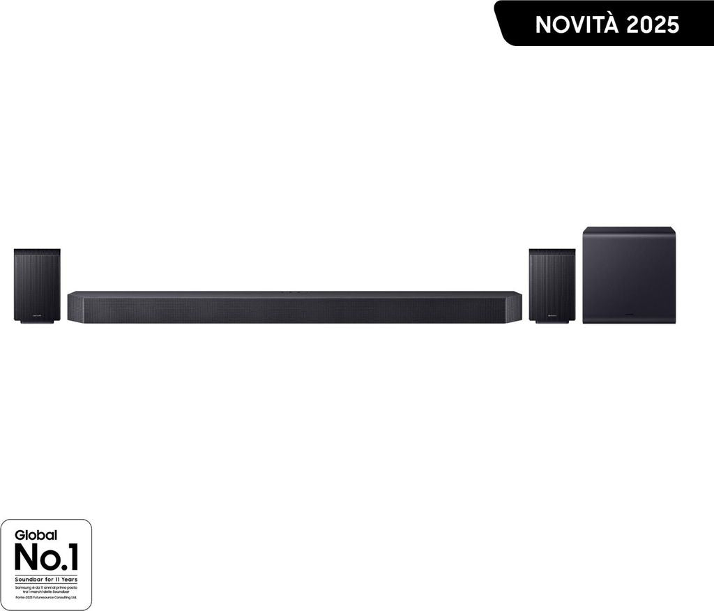 Samsung HW - Q990F/ZF, 11.1.4 Kanäle, 756 W, DTS 5.1, DTS Express, DTS - HD Master Audio, DTS:X, Dolby Atmos, Dolby Digital Plus, Dolby TrueHD, 210 W, Aktiver Subwoofer, Kabellos