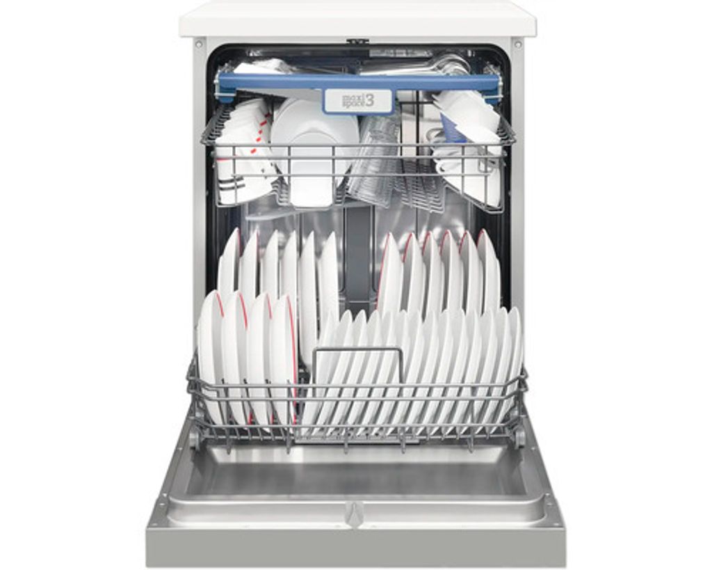 Amica EGSP 574 100 E, Halb integriert, Standardgröße (60 cm), Weiß, Edelstahl, Tasten, LED