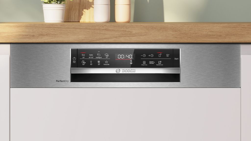 Bosch Serie 6 SMI6ZCS16E, Halb integriert, Standardgröße (60 cm), Edelstahl, Tasten, 1,75 m, 1,65 m