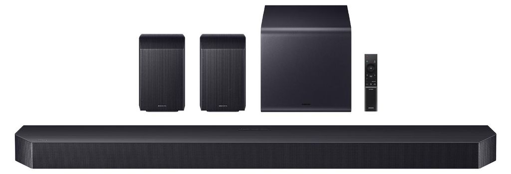 Samsung HW - Q990F, 11.1.4 Kanäle, 756 W, DTS 5.1, DTS Express, DTS - HD Master Audio, DTS:X, Dolby Atmos, Dolby Digital Plus, Dolby TrueHD, 210 W, Aktiver Subwoofer, Kabellos