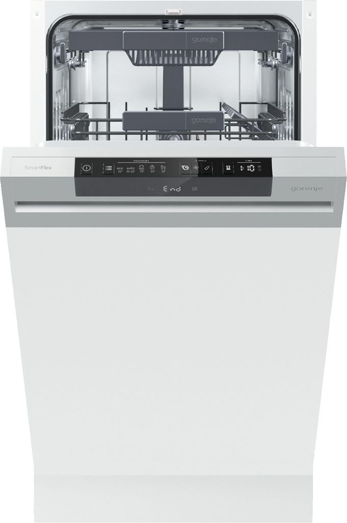 gorenje GI 561D 10 S Geschirrspüler 45 cm - Silber - Teilintegrierbar - 11 Maßgedecke - 45 dB Geräuschpegel - Trocknungsklasse: A