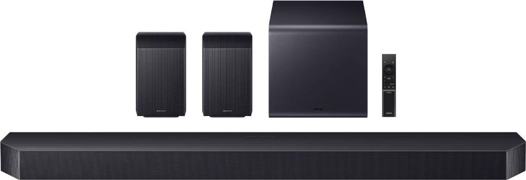 Samsung HW - Q990F/ZF, 11.1.4 Kanäle, 756 W, DTS 5.1, DTS Express, DTS - HD Master Audio, DTS:X, Dolby Atmos, Dolby Digital Plus, Dolby TrueHD, 210 W, Aktiver Subwoofer, Kabellos