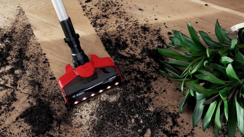 Bosch BBS711ANM Stabstaubsauger/Elektrischer Besen Beutellos 0,3 l Schwarz Rot Edelstahl
