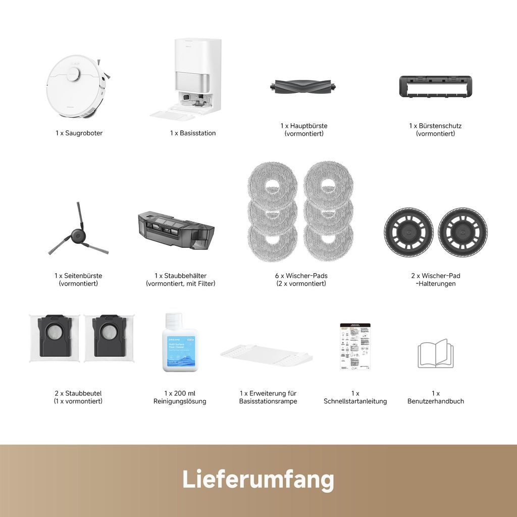 Dreame L10s Ultra Gen3 Staubsauger Roboter mit Wischfunktion&Selbstreinigender Mopp,25KPa Saugleistung,Haustiermodus,All - in - One Dock,Teppichreinigung