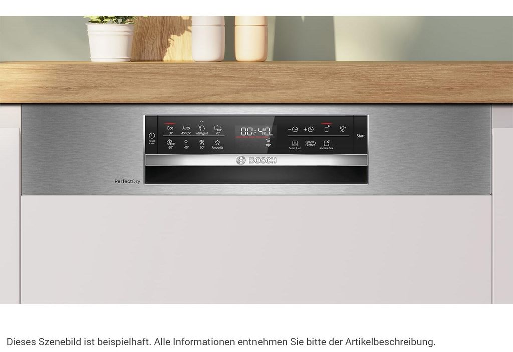 Bosch Serie 6 SMI6ZCS16E, Halb integriert, Standardgröße (60 cm), Edelstahl, Tasten, 1,75 m, 1,65 m