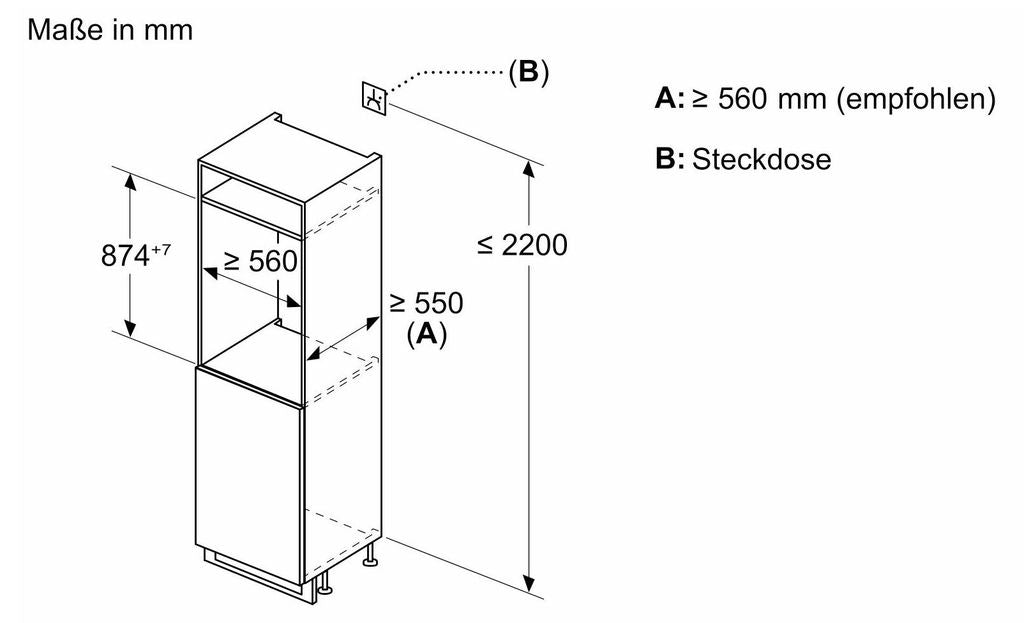 Neff Constructa Kühlschrank CK222NSE0, 560er Nische