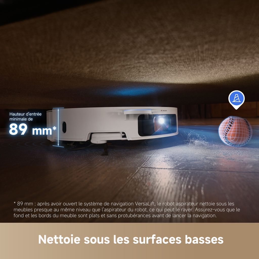 Dreame X50 Ultra Complete Staubsauger Roboter mit Wischfunktion,20KPa Saugkraft,6cm Hindernisfreiheit,Hebarem Wischmopp,360° - Navigation,KI - Vermeidung