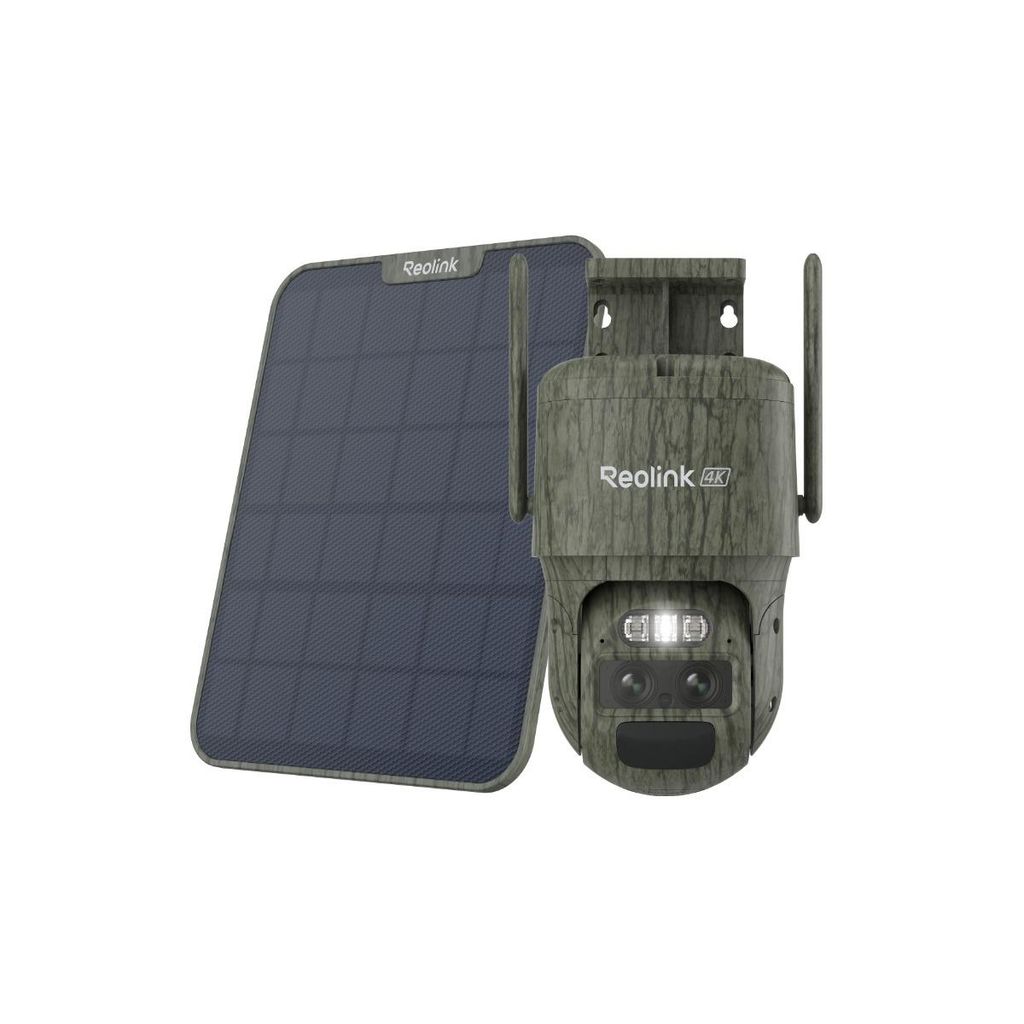 Reolink TrackMix LTE+Solarpanel - C, 4K 8MP 4G LTE Akku Dual Objektiv Überwachungskamera, Auto - Zoom & Tracking, Intelligente Erkennung, 6X Hybridzoom