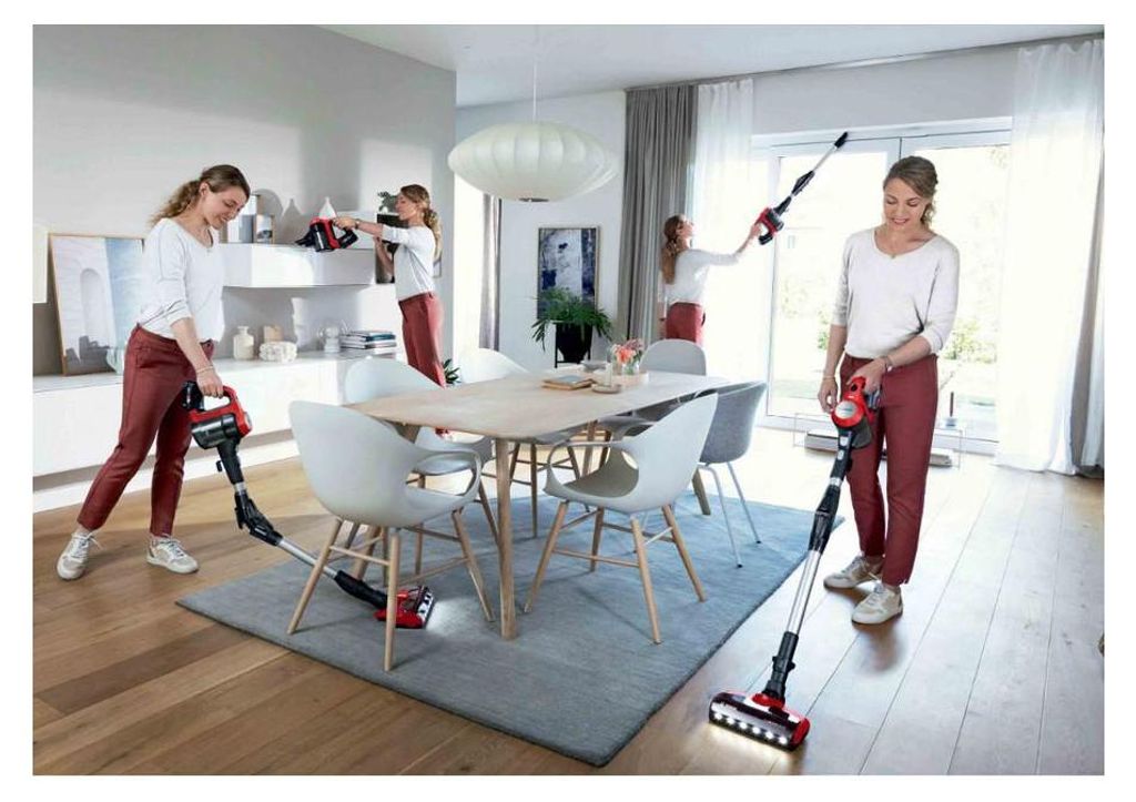 Bosch BBS711ANM Stabstaubsauger/Elektrischer Besen Beutellos 0,3 l Schwarz Rot Edelstahl