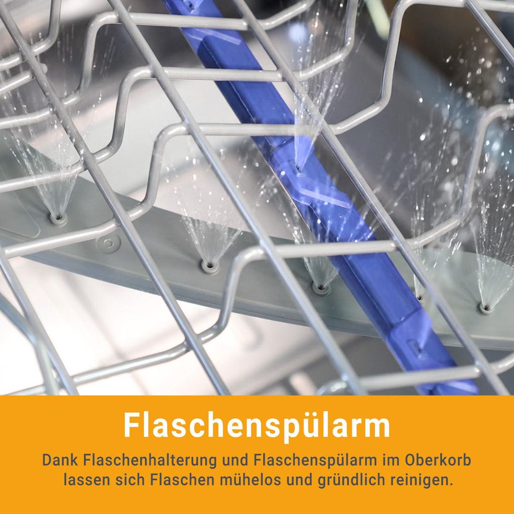 KKT KOLBE Küchentechnik KKT KOLBE 60 cm Geschirrspüler Spülmaschine Schwarz Silber Freistehend, Unterbaufähig, Besteckschublade, LED - Beleuchtung, Automatische Türöffnung, höhenverstellbar, 7 Programme, 14 Maßgedecke, DW60FSS