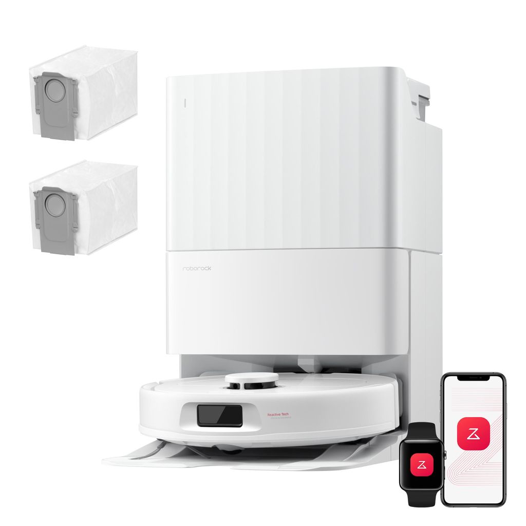 roborock Qrevo S Pro Set Staubsauger Roboter mit Wischfunktion, 18.500Pa(Upgrade von QV 35A), Anti - Tangle System, 75 °C Heißwasser - Moppwäsche, Weiß