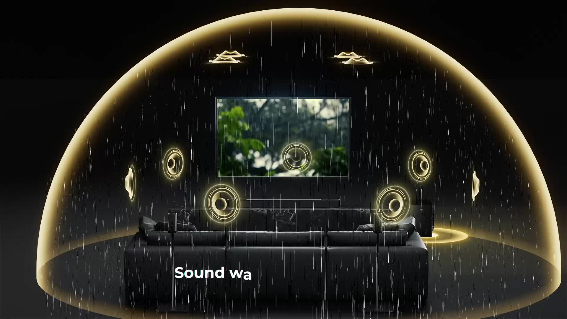 Ultimea Skywave Series 7.1.4ch Professionelles Kabelloses Surround Sound System für mit Dolby Atmos, kabellosem Subwoofer, 840W