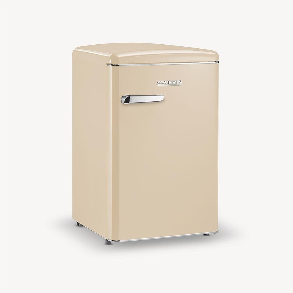 SEVERIN Retro Tischkühlschrank RKS 8833 aus Kunststoff, creme Kühlschrank Gefrierkombination Retro Kühlschrank Led Kühlschrank Kühlschrank Gefrierfach