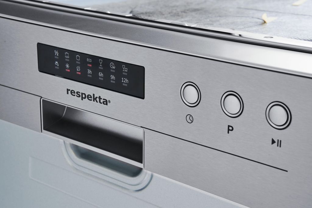 Respekta Einbaugeschirrspüler Kari, 60 cm, mit Display, teilintegriert, 12 Maßgedecke