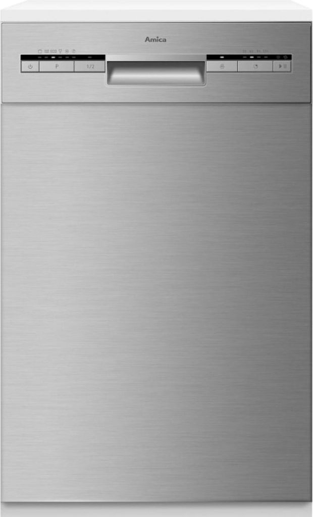 Amica EGSPU 500 911 E, Halb integriert, Single (45 cm breit), Edelstahl, Edelstahl, Tasten, LED