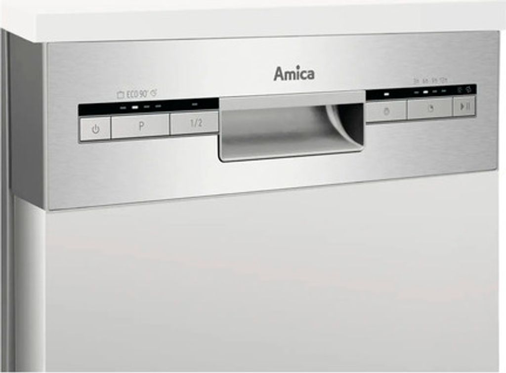 Amica EGSPU 500 911 E, Halb integriert, Single (45 cm breit), Edelstahl, Edelstahl, Tasten, LED