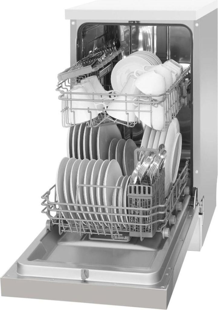 Amica EGSPU 500 911 E, Halb integriert, Single (45 cm breit), Edelstahl, Edelstahl, Tasten, LED