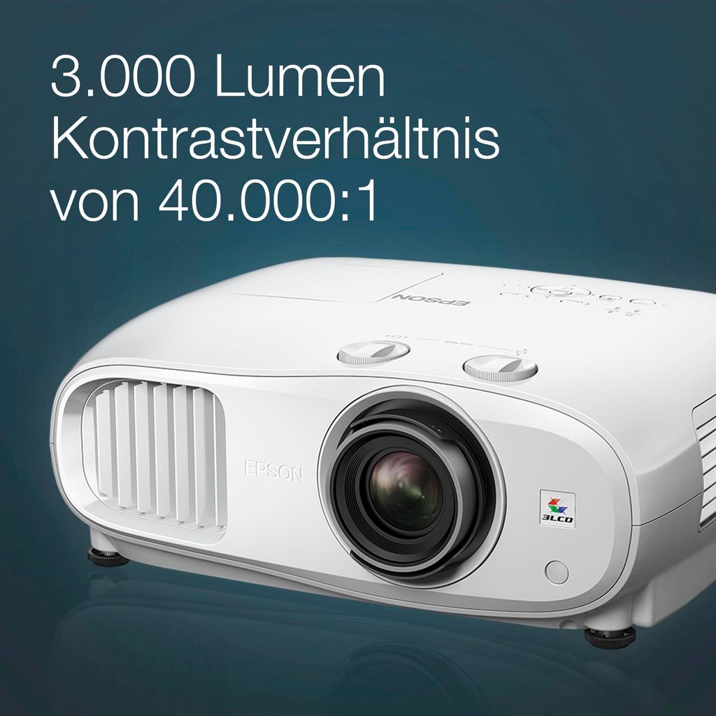 Epson EH - TW7000, 3000 ANSI Lumen, 3LCD, UHD 4K (3840x2160), 40000:1, 16:9, 1016 - 12700 mm (40 - 500")