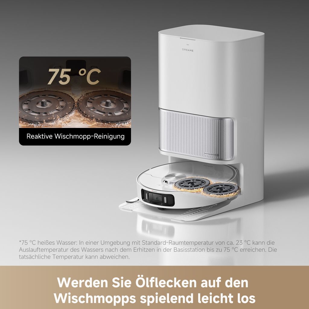 Dreame L40 Ultra AE Saugroboter mit Wischfunktion,19000Pa Saugkraft,Nassen und trockenen Schmutz,Das All - in - 1 - Dock entleert Staub,Anti - Tangle - Bürste