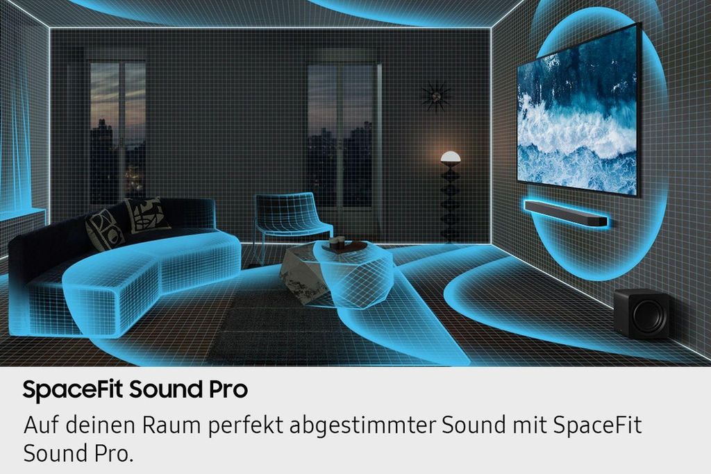 Samsung Q - series Q - Serie Soundbar HW - Q935GF 9.1.4 - Kanal Subwoofer & Rücklautsprecher (2025), 9.1.4 Kanäle, DTS Digital Surround, DTS:X, Dolby Atmos, Dolby Digital, Dolby TrueHD, Game Pro, Kabellos, Separat, Schwarz, Titan