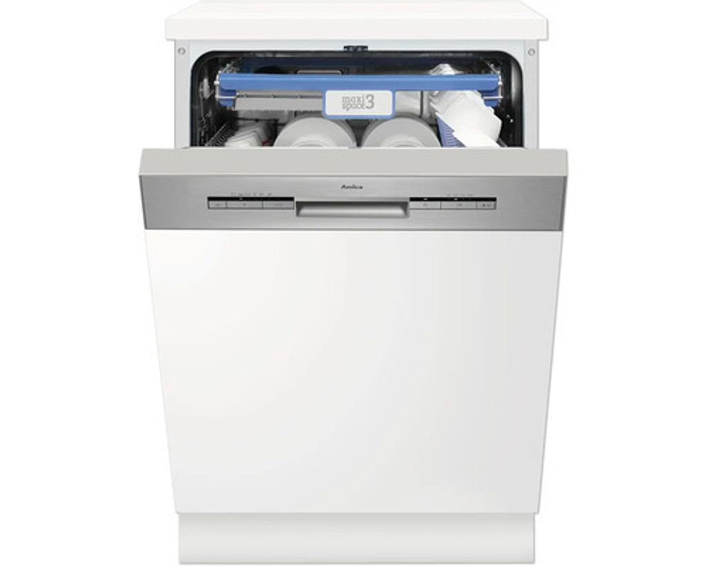 Amica EGSP 574 100 E, Halb integriert, Standardgröße (60 cm), Weiß, Edelstahl, Tasten, LED